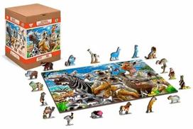 Medinė dėlionė Wooden City Welcome to Africa, 37.5 cm x 25.4 cm, 300 vnt., įvairių spalvų