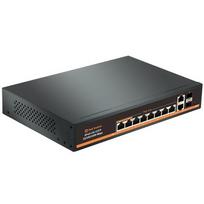 PoE komutatorius 8x Gigabit PoE + 2x Uplink + 2x SFP, 120W