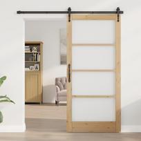 us Durys su Stiklu "ORKDAL" 93x202x4 cm Kietas Medinis Pušis