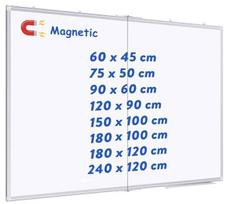 Magnetinė baltoji lenta, 180 x 100 cm.