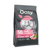 Oasy Grain Free Adult Medium/Large sausas pašaras su kiauliena didesnių veislių šunims, 10 kg