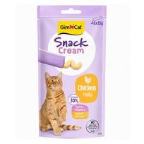 GimCat Snack Cream kreminiai skanėstai su vištiena katėms, 6 x 15 g