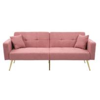 Miegamoji sofa, reguliuojamas kampas, auksinės kojos, 2 vnt