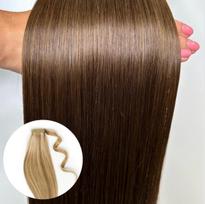 Prisegama plaukų uodega/kasa 60cm #2 HAZELNUT 80g