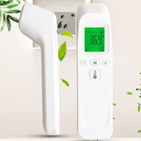 Bekontaktis infraraudonųjų spindulių kaktos termometras, belaidis, baltos spalvos, elektroninis termometras, medicininis bekontaktis termometras