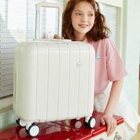 Lishin Lightweight ABS Spinner Carry-on Suitcase white