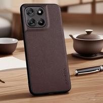 Case for Motorola Moto G57 G86 G06 G15 Power G56 G55 G45 G35 G05 E15 Faux Lychee Pebbled Leather Cover Funda for Moto G06 Case Motorola Moto G57 Power kava