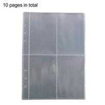 Zipper Binder Transparent Window Design Star Pattern PVC Cover Card Organizer with Multiple Slots Portable Card Holder Binder gray