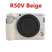 Kameros pusė dėklui Canon EOS R50V R50 R10 200D 200DII PowerShot V1 SX70HS Apatinis baterijos atidarymo dangtelis PU oda black