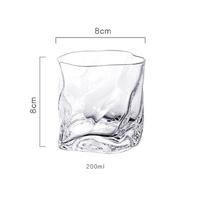 1Pc 200ml Luxury Whisky Glass Cup Unique Twisted Glass Wine Cocktail Beer Coffee Drink Tea Mug Kitchen Bar Club Party 1pc gryna