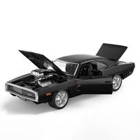 1:32 Charger R/T 1970 Alloy Muscle Car Model Sound and Light Pull Back Children's Toy Collectibles Birthday gift oranžinė