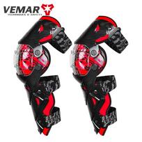 VEMAR E-18 Motorcycle Knee Brace Motocross Protective Gears Anti-fall Knee Sliders Body Protector Leg Guards Motorbike Knee Pads E-18 Red gray