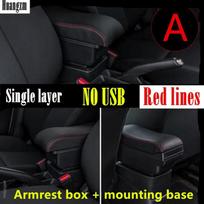 Car Armrest For toyota corolla verso Armrest Box central Storage box Retrofit Interior with USB Car Accessories black