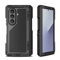 Skirta Samsung Z Fold 8 Ultra Z Fold 8 tvirtas aliuminio metalinis magnetinis dėklas, smūgius sugeriantis silikoninis ekrano apsauginis dangtelis Case & Screen Protector&Galaxy Z Fold 8 Ultra juoda