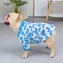 Small and medium-sized dog clothes winter clothing thickened fleece cotton Teddy vest French fighting dog 21 bullfighting camouflage thickened fleece L white