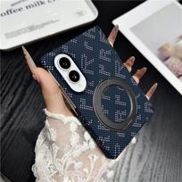 For Samsung Galaxy Z Fold 8 Ultra Case Luxury Carbon fiber pattern Magnetic 360° Rotate Stand Shockproof Protective Back Cover Galaxy Z Fold 8 mėlyna