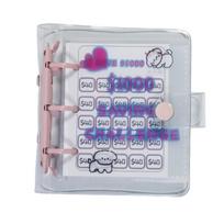 $150/300/500/1000 Savings Challenges Book PVC Mini Budget Binder Money Saving Binder  Save Money pink&purple-1000 gray