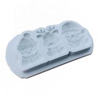 Santa Snowflake Silicone Cake Pan Effective Flexible Molds for Chocolate Ice Treat Pastry Creation 1 gray