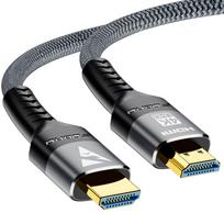 8K HDMI Cable 2.1 48Gbps High Speed HDMI Braided Cord-4K@120Hz 8K@60Hz, DTS:X, HDCP 2.2 & 2.3, HDR 10 for Compatible Laptop/PS5 1m