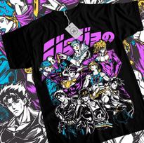 2026 New Jojo's Bizarre Adventure T-shirt Anime Manga Graphic Design Shirt Cotton Funny Unisex Short Sleeve Parent-child Tshi... S įvairiaspalvis