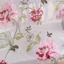 High-end Sheer Tulle Window Curtains Floral Polyester Shade Window Drape Hotel Supplies Peony Voile Curtain Living Room S rožinė
