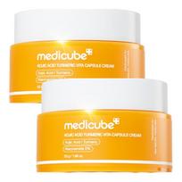 Medicube Kojic Acid Turmeric Vita Toning Capsule Cream Double Set (53ml x 2) – Brightening and Radiance Boosting Facial Moisturizer beige