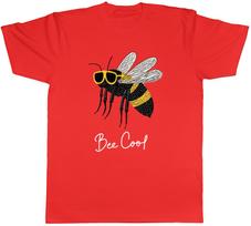Bee Cool Funny Bumblebee with Sunglasses Unisexs TShirt Tee Gift Top S black