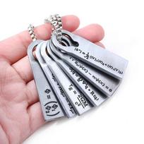 Death Stranding Chemical Physical Equations Alloy Necklace With Symbols For Trendy Accessories gray