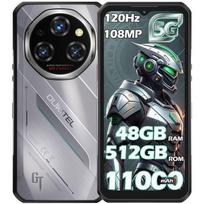 OUKITEL WP62 5G Téléphone Portable 48Go+512Go/2TO 11000mAh Écran 6.6  FHD+ 108MP Android 15 Smartphone Double SIM/NFC/GPS Argent - Very good condition