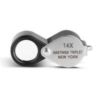 Triplet Diamond Loupe High Precision 14X Hasting Loupe Distortion Free Gemstone Magnifier With Leather Case 14x sidabras
