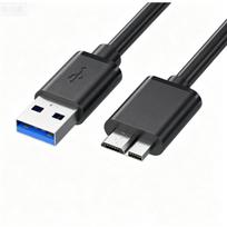 Didelės spartos USB 3.0 duomenų kabelis nešiojamiems kietiesiems diskams ir HDD dėklams 0.5m gray