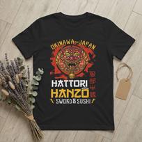 Unisex Warrior Hattori Hanzo Sword and Sushi T Shirt Japan Okinawa Cotton Tops Vintage Round Neck Tee Shirt 4XL 5XL 6XL TShirts S beige