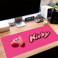 1pc Large Gaming Mouse Pad, UV Reactive Non-Slip Desk Mat, Washable PolyesterPink, kirby's blowout blast, CartoonComputer Pad with Vibrant G 30cmx60cm(11.8x23.6inch) white