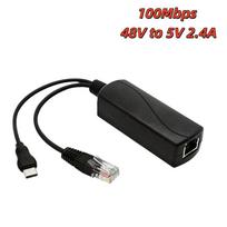 1Pcs 48V To 5V Micro Usb Type-C Poe Splitter 100/1000Mbps Gigabit Poe Camera Injector Power Supply For Huawei Hikvision 100M C