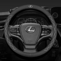 38CM Suede Leather Car Steering Wheel Cover Accessories For Lexus Fsport GS GX IS LS LX CT LC RC LBX NX RX 350h 450h ES UX 300e HE5 black