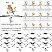 24 Sets Robin Gifts For Women Robin Bracelet With Card Robins Appear When Loved Ones Are Near Sympathy Remembrance Memorial Gifts gray