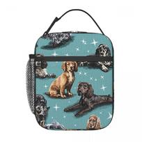 The Cocker Spaniel Insulated Lunch Bag for Kids School Cooler Thermal Food Box Tote Portable Lunch Boxes Container One Size blue