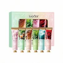 6 dalių drėkinamojo rankų kremo rinkinys augalinės formulės su natūraliu kvapu sausos odos priežiūrai 6pcs brown