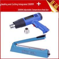 Portable Heat Shrink Film Sealer with Heat Gun blue