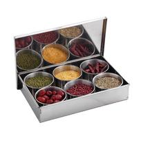 Chinese Style Stainless Steel Spice Box Set