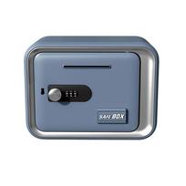 Kids Security Box with Double Lock System Password and Key Money Box for Children Finance Learning and Interactive Play mėlyna
