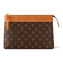 Louis Vuitton Pochette Voyage Souple Rudo Monogramos Drobės Vyriški Krepšiai M14057 Basic Set (Bag+Dust Bag)