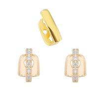 3/5Pcs Trendy Punk Hip Hop Teeth Grillz Bling Removable Single Clips Grillz Funny Gold Silver Color Rhinestone Teeth Caps Gift beige