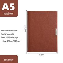 A5 Business Diary 6-Hole Binder Gift Set: Multifunctional Notebook with High Aesthetic Value A5 tamsiai ruda spalva