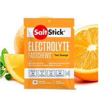 Druskos ir elektrolitų čiulpinukai SaltStick, apelsinų skonio, 10 paketėlių