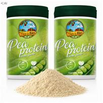 Baltyminiai žirnių baltymų BIO 80% kondicionierius 420 g su BCAA