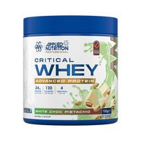 Baltyminiai milteliai Applied Nutrition Critical Whey 132g, baltasis šokoladas su pistacijomis