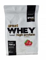 Išrūgų baltymų milteliai Great One MIX WPC ir WPI, braškinio skonio, 700 g