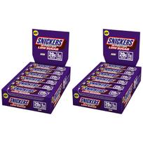 Baltyminis batonėlis Snickers, 12 vnt., mažai cukraus
