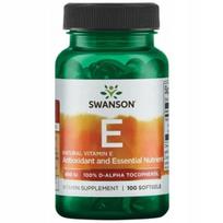Vitaminas E Swanson Natural 400IU 100 kapsulių